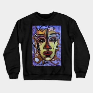 Life's Manifestation of Yellowman, abstract portrait Crewneck Sweatshirt